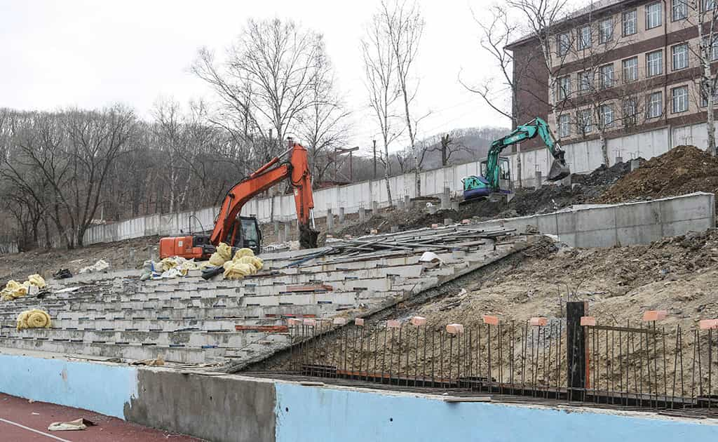 В Находке на стадионе «Водник» появятся новые трибуны